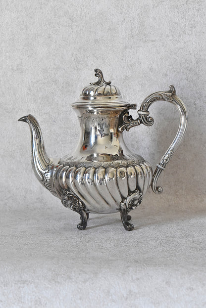 Antique Victor Saglier Silver-Plated Teapot, France – 1850s