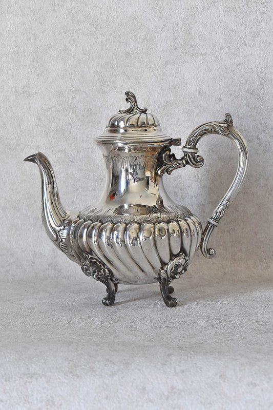 Antique Victor Saglier Silver-Plated Teapot, France – 1850s