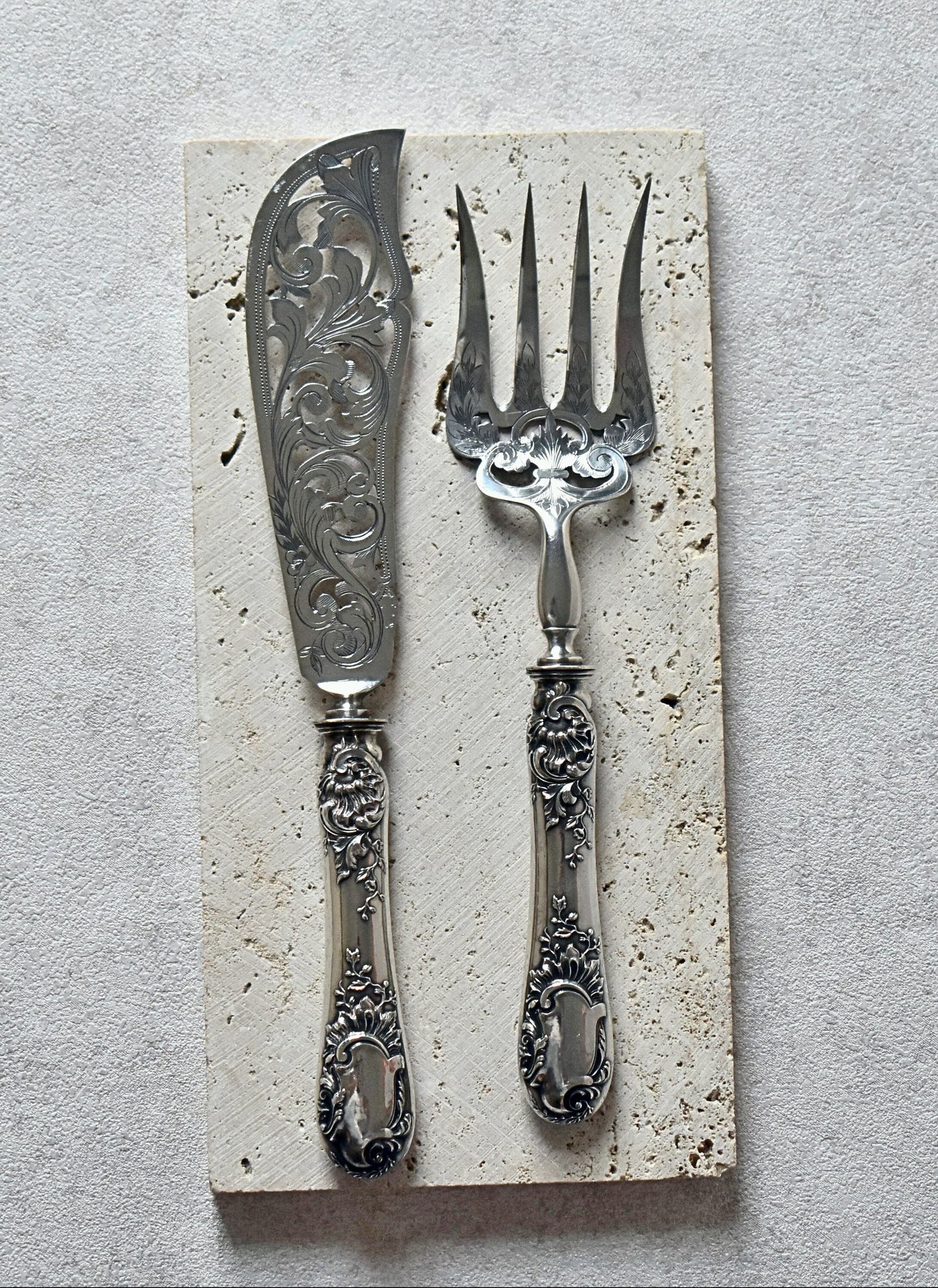 French Silver Serving Set by Henri Gabert, Circa 1880s