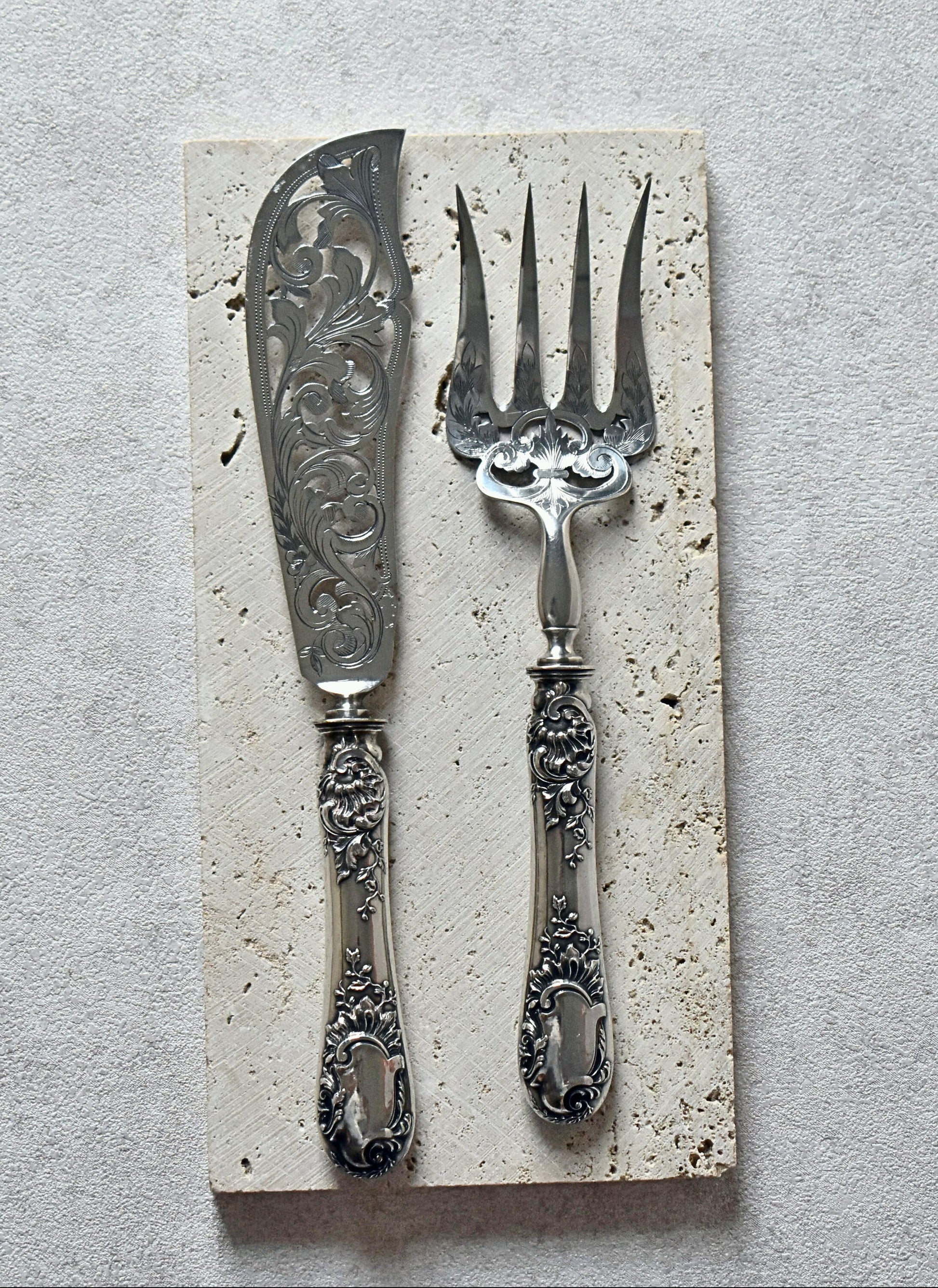 French Silver Serving Set by Henri Gabert, Circa 1880s
