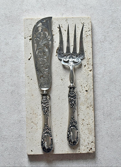 French Silver Serving Set by Henri Gabert, Circa 1880s