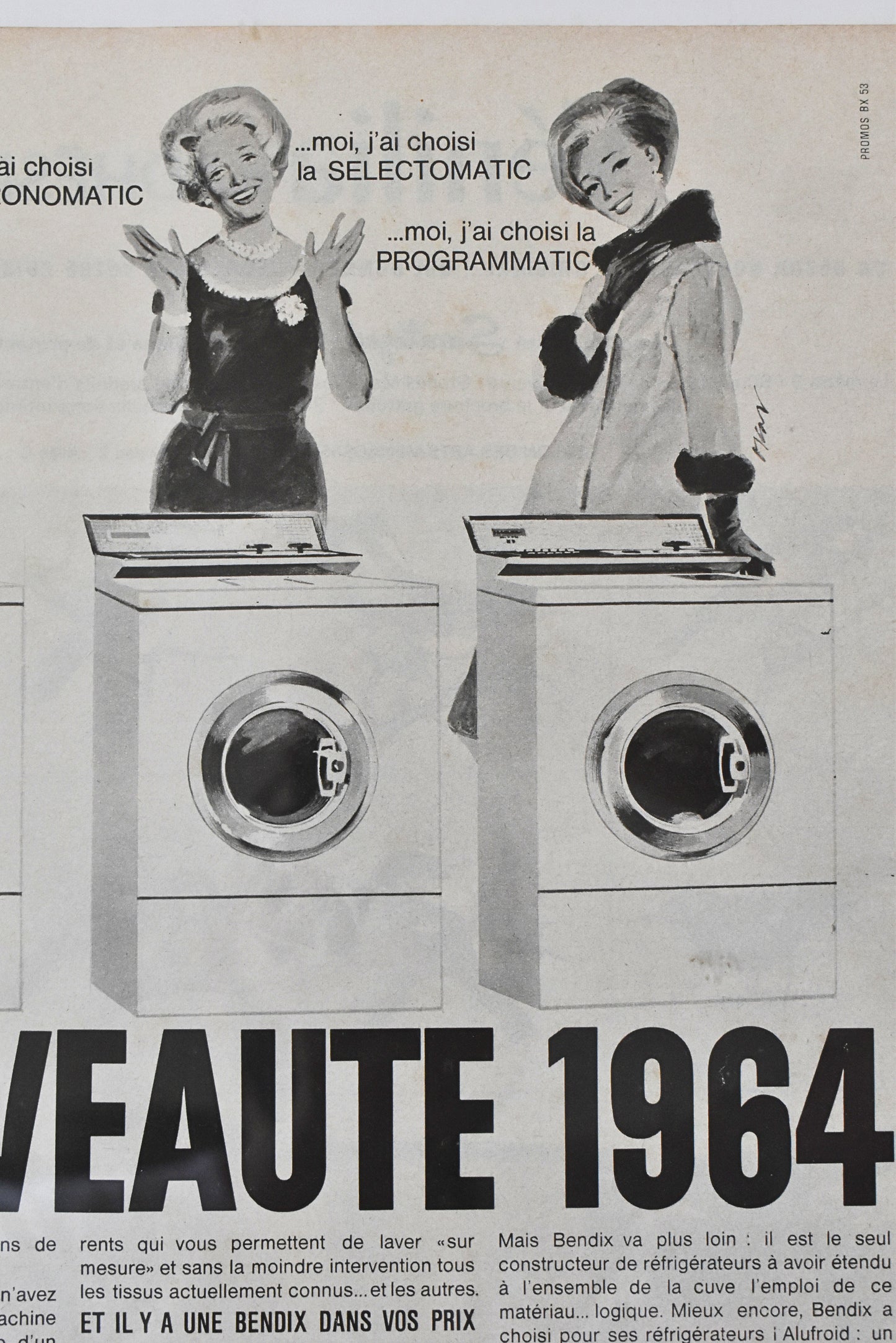 964 Bendix Washing Machine Advertising Poster