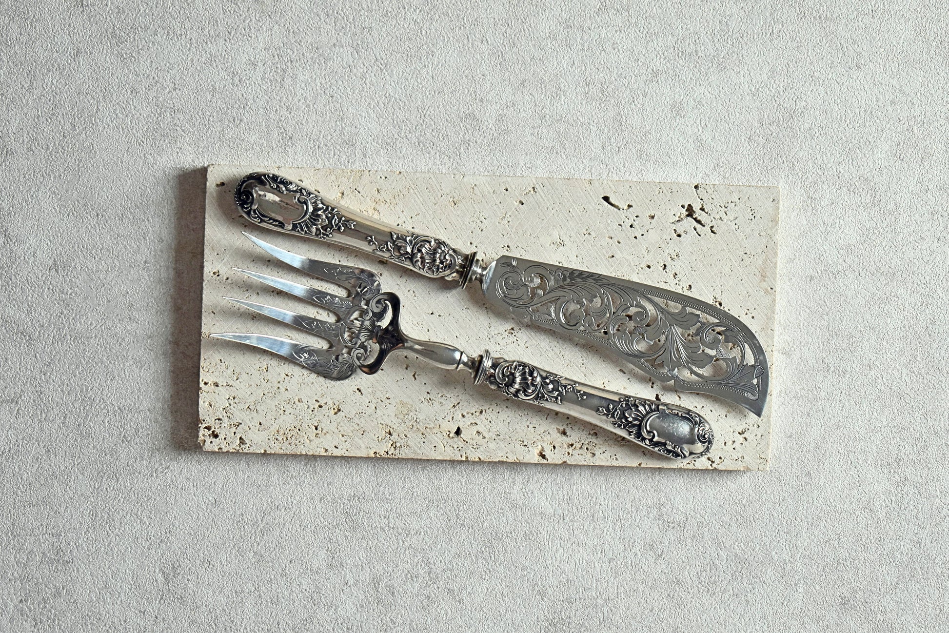 French Silver Serving Set by Henri Gabert, Circa 1880s