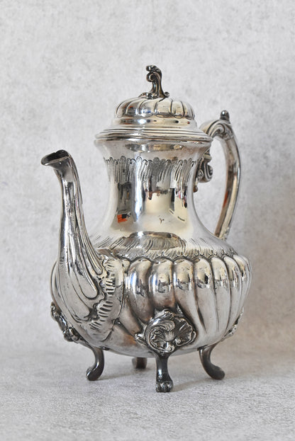 Antique Victor Saglier Silver-Plated Teapot, France – 1850s