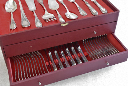 Vintage German Silver-Plated Serving Cutlery Canteen