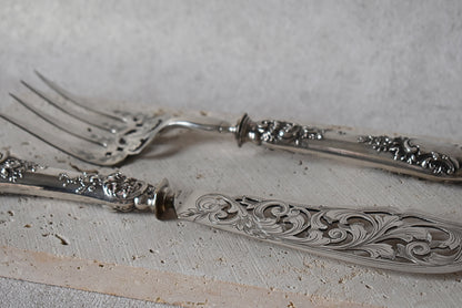French Silver Serving Set by Henri Gabert, Circa 1880s