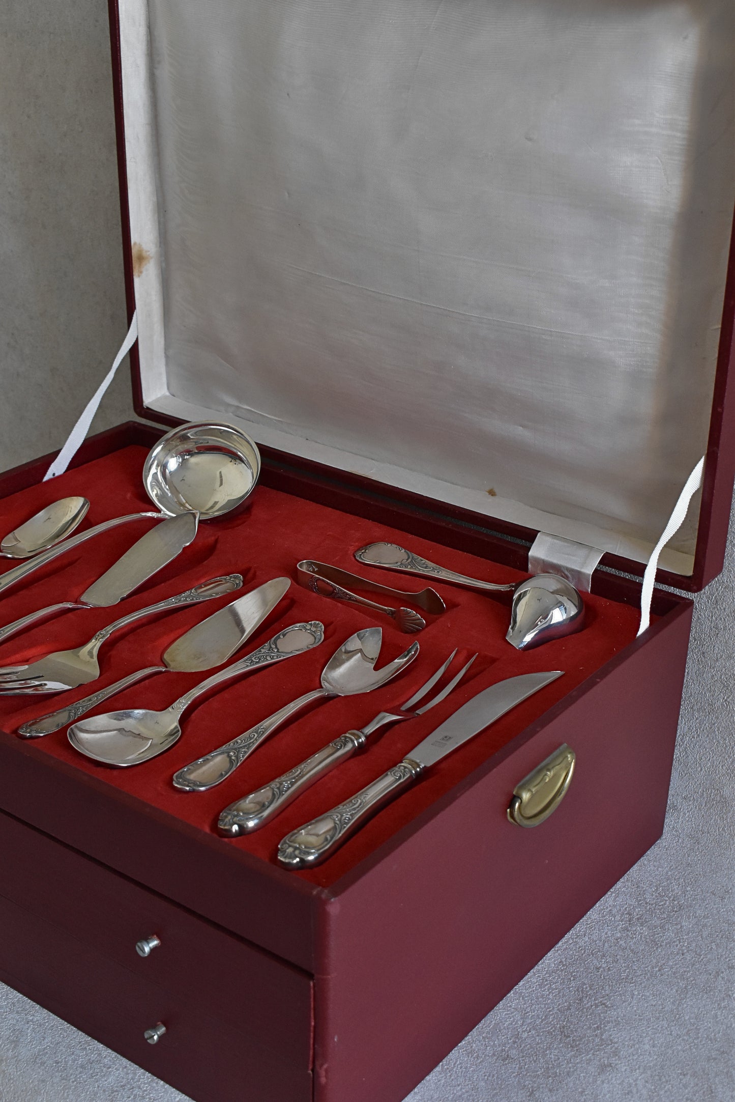 Vintage German Silver-Plated Serving Cutlery Canteen