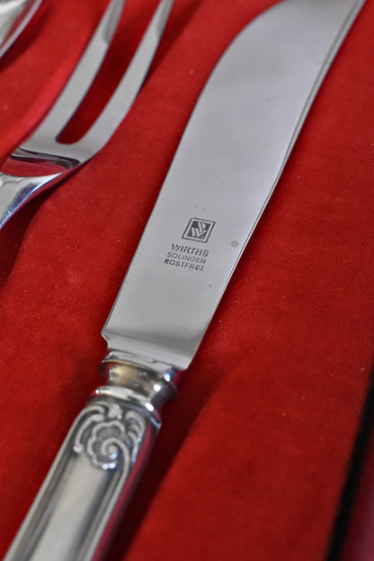 Vintage German Silver-Plated Serving Cutlery Canteen