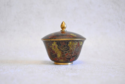 Vintage Chinese Cloisonné Powder Pot