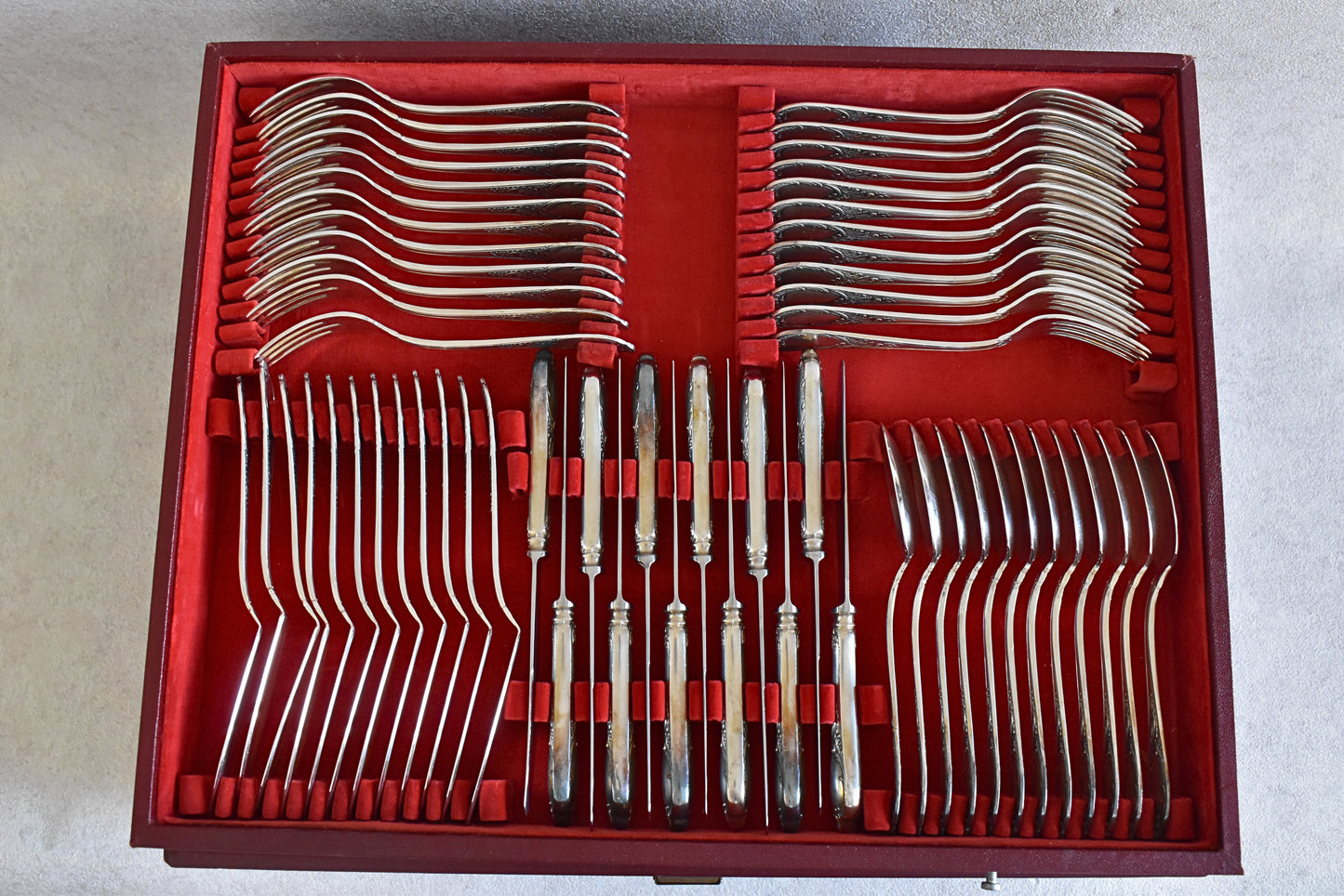 Vintage German Silver-Plated Serving Cutlery Canteen