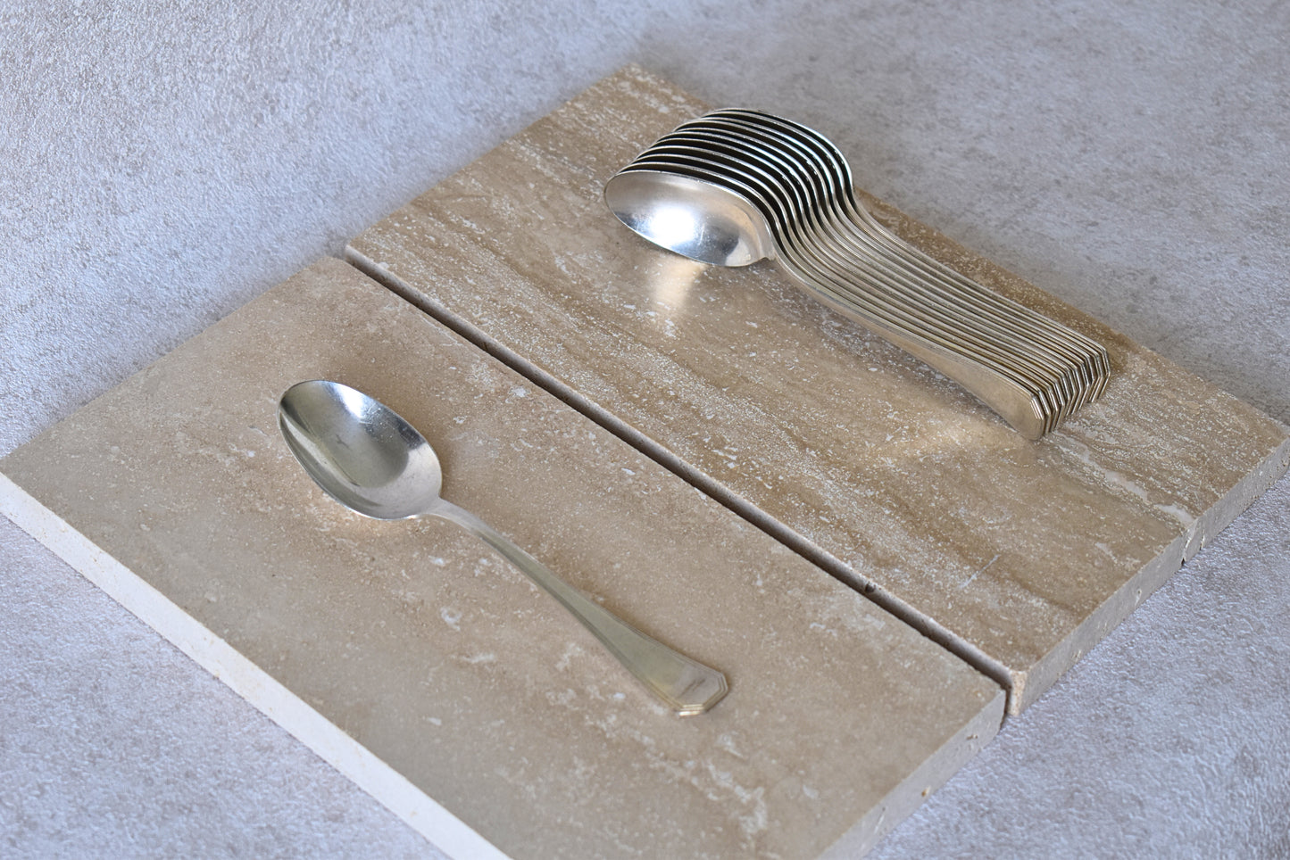 Set of 12 Christofle Silver-Plated Spoons