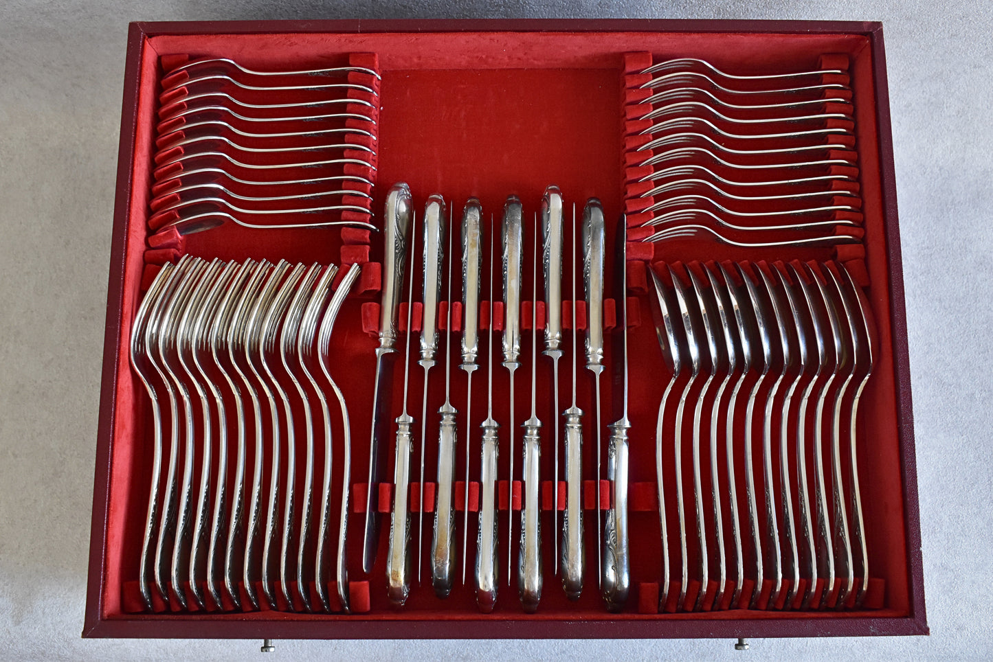 Vintage German Silver-Plated Serving Cutlery Canteen