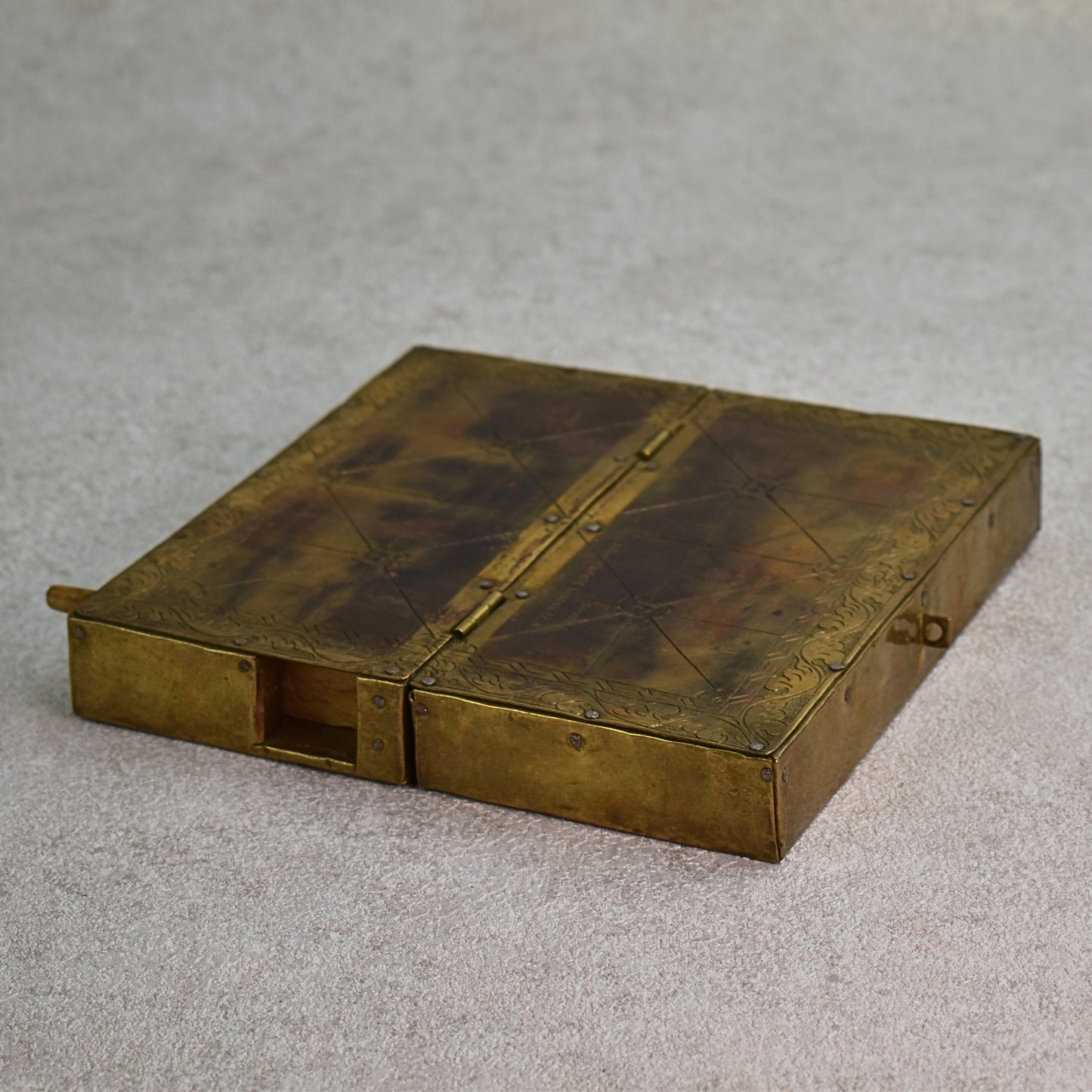 Nepalese Brass Bagh Chal Folding Game Board, Kathmandu