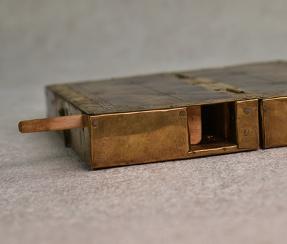 Nepalese Brass Bagh Chal Folding Game Board, Kathmandu