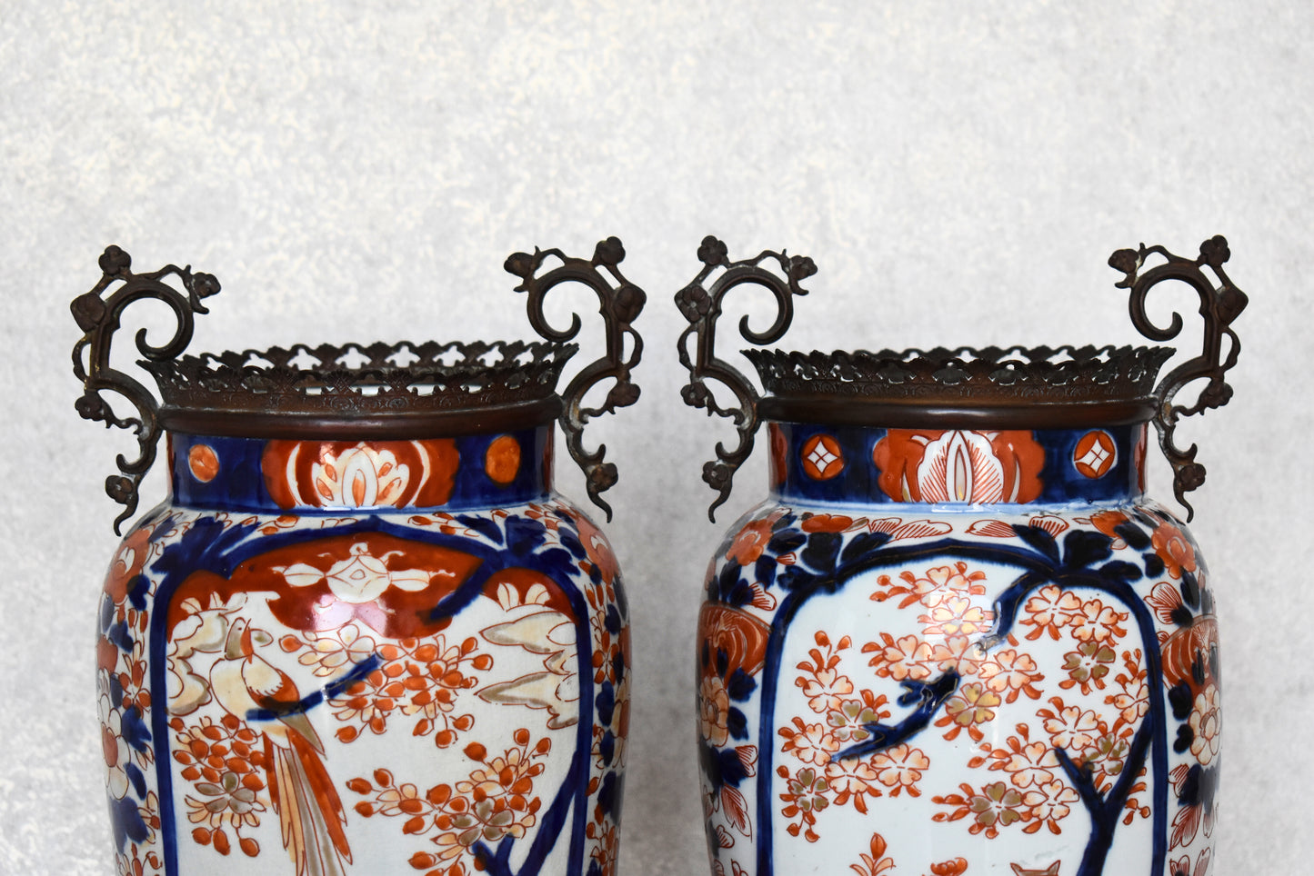 Pair of Japanese Imari Porcelain Vases Meiji Period (c. 1880–1910)