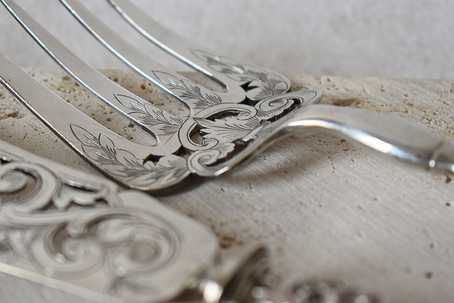 French Silver Serving Set by Henri Gabert, Circa 1880s
