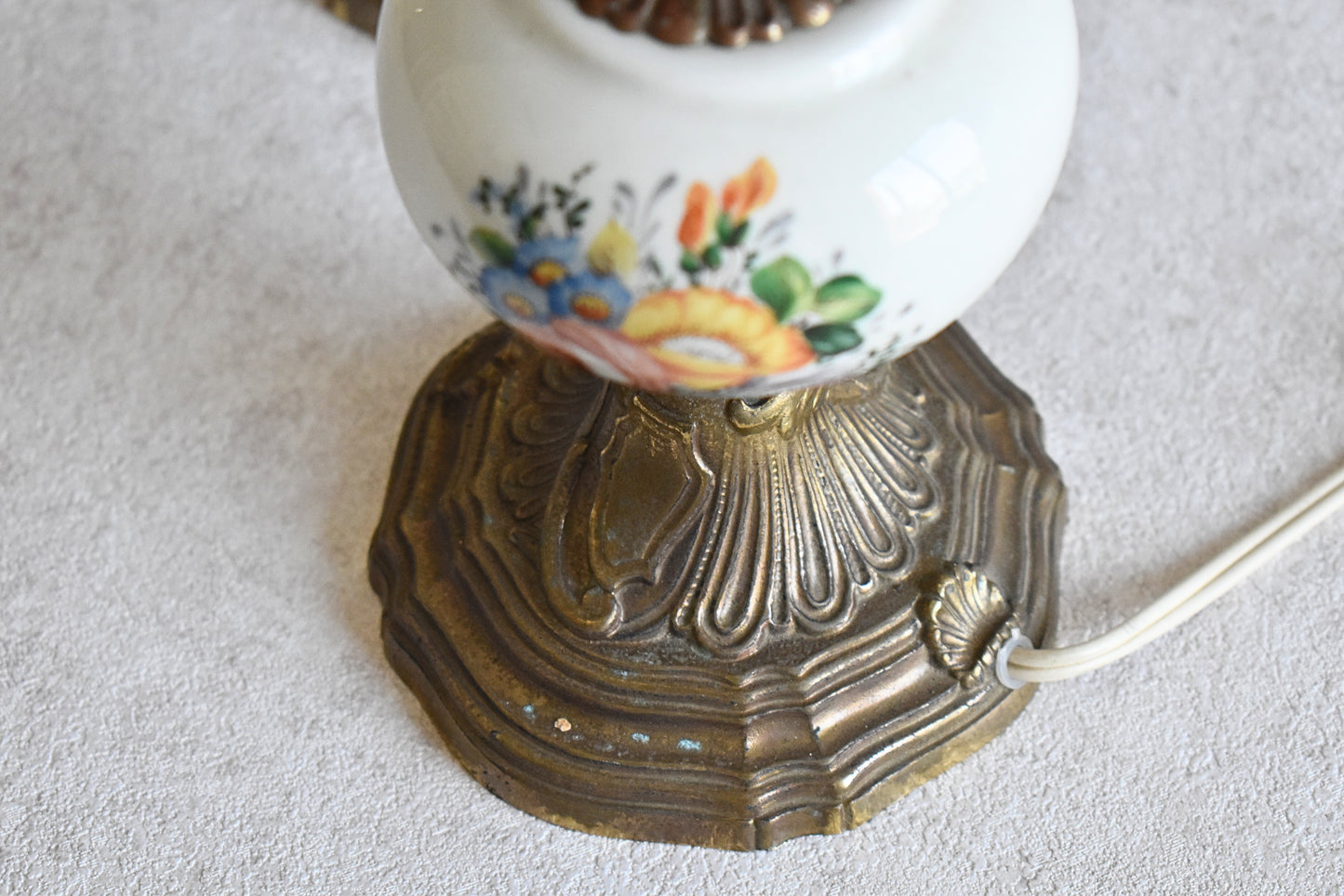 Pair of Vintage Limoges Electric Table Lamps - France 1970s