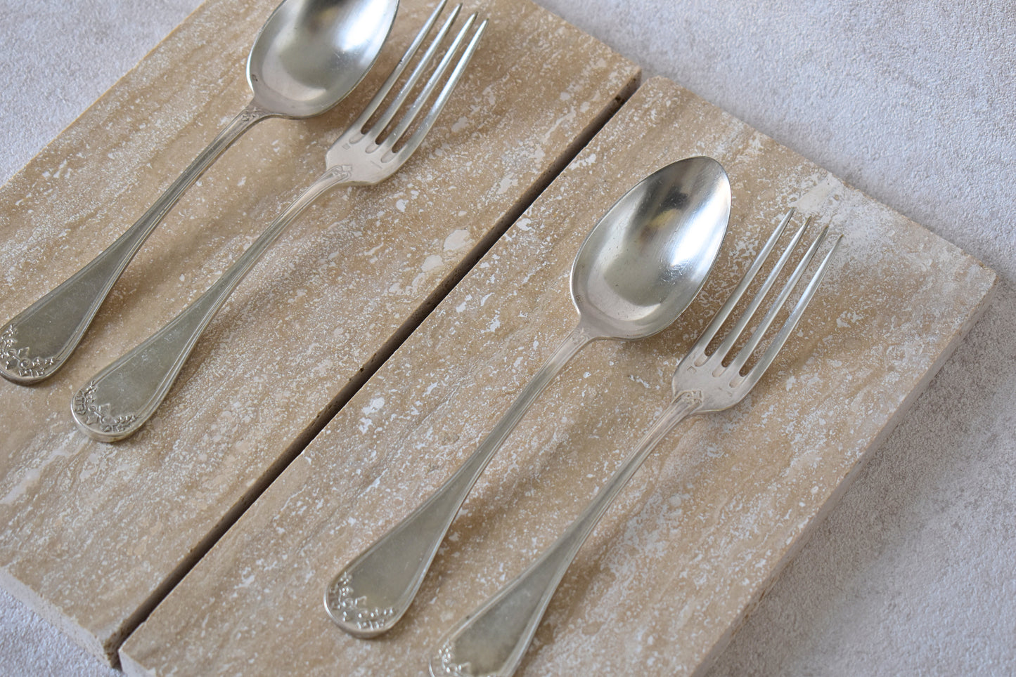 French Ercuis Silver-Plated Flatware Set of 4