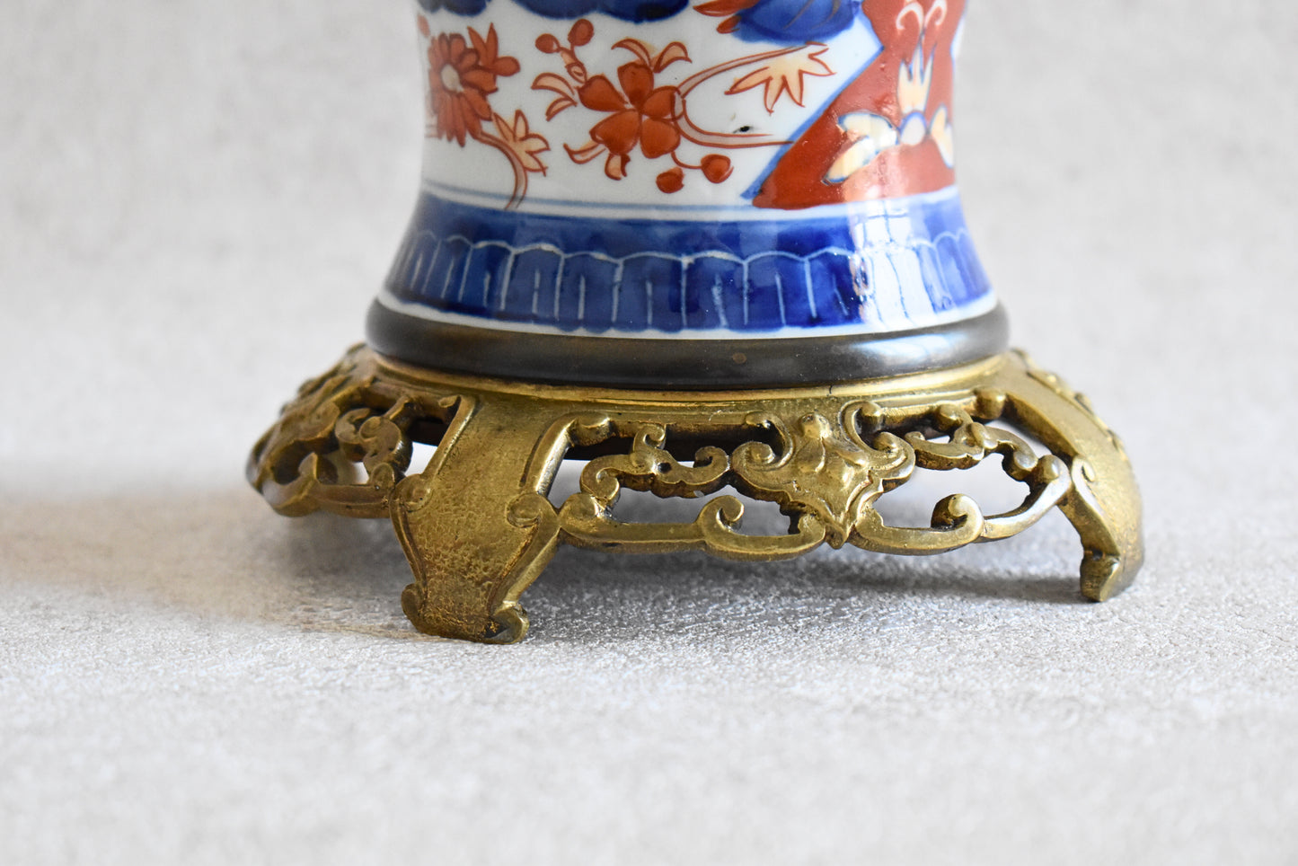 French Faience Oil Lamp with Japonisme Influence, c.1880–1910