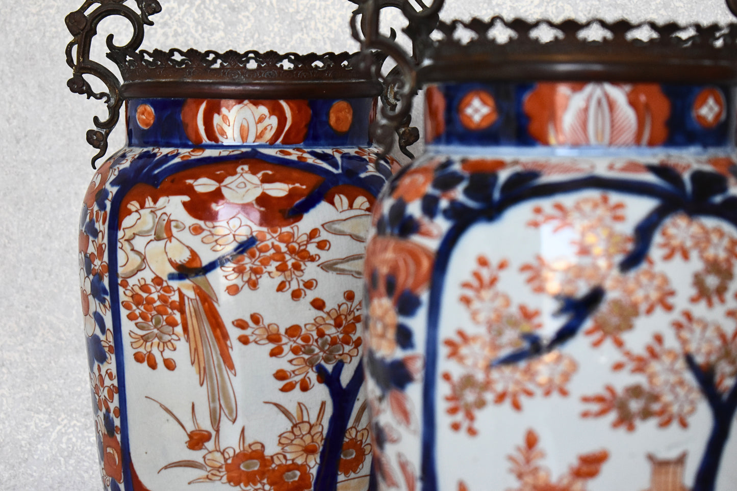 Pair of Japanese Imari Porcelain Vases Meiji Period (c. 1880–1910)