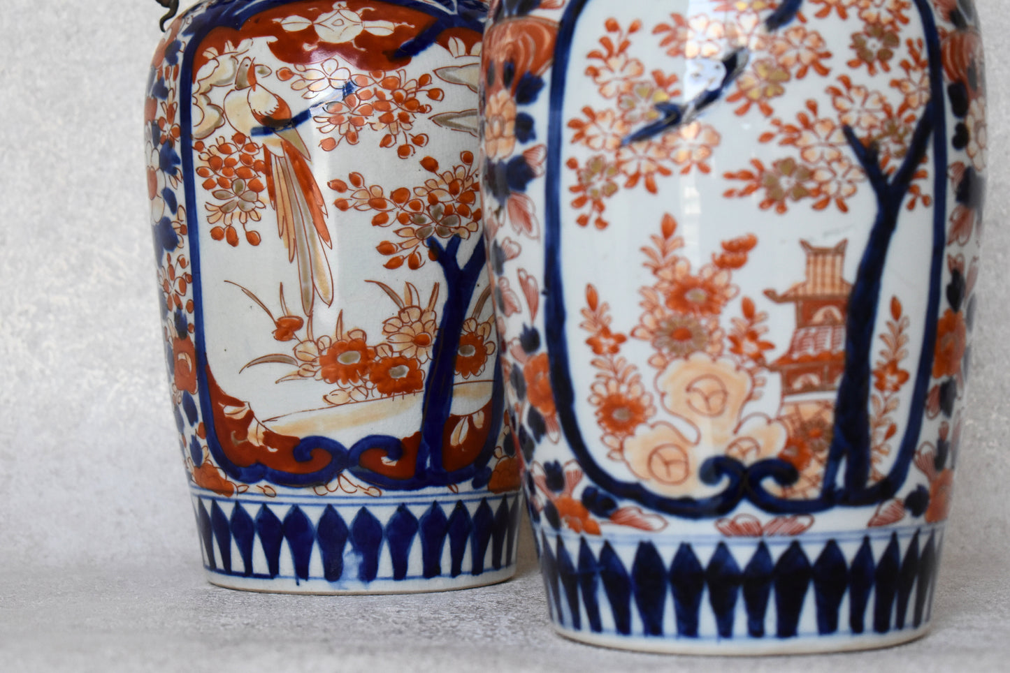 Pair of Japanese Imari Porcelain Vases Meiji Period (c. 1880–1910)