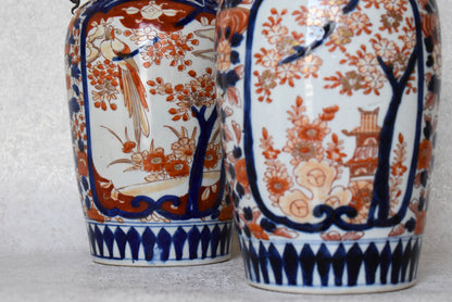 Pair of Japanese Imari Porcelain Vases Meiji Period (c. 1880–1910)