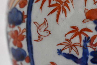 French Faience Oil Lamp with Japonisme Influence, c.1880–1910