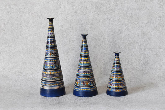 Maratea Ceramic Vase Set, Italy Mid-20th Century