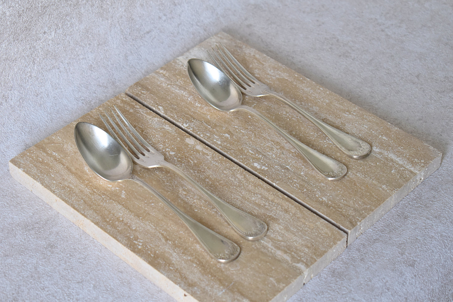French Ercuis Silver-Plated Flatware Set of 4