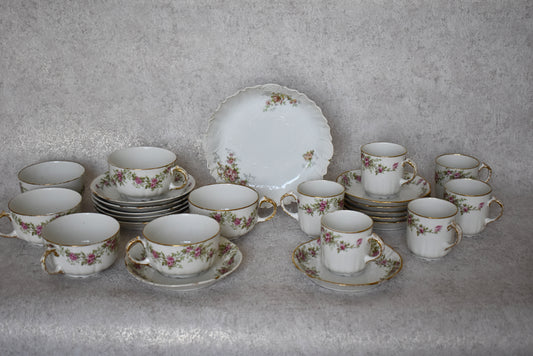 Limoges Porcelain Tea and Coffee Set – France, 1900–1920