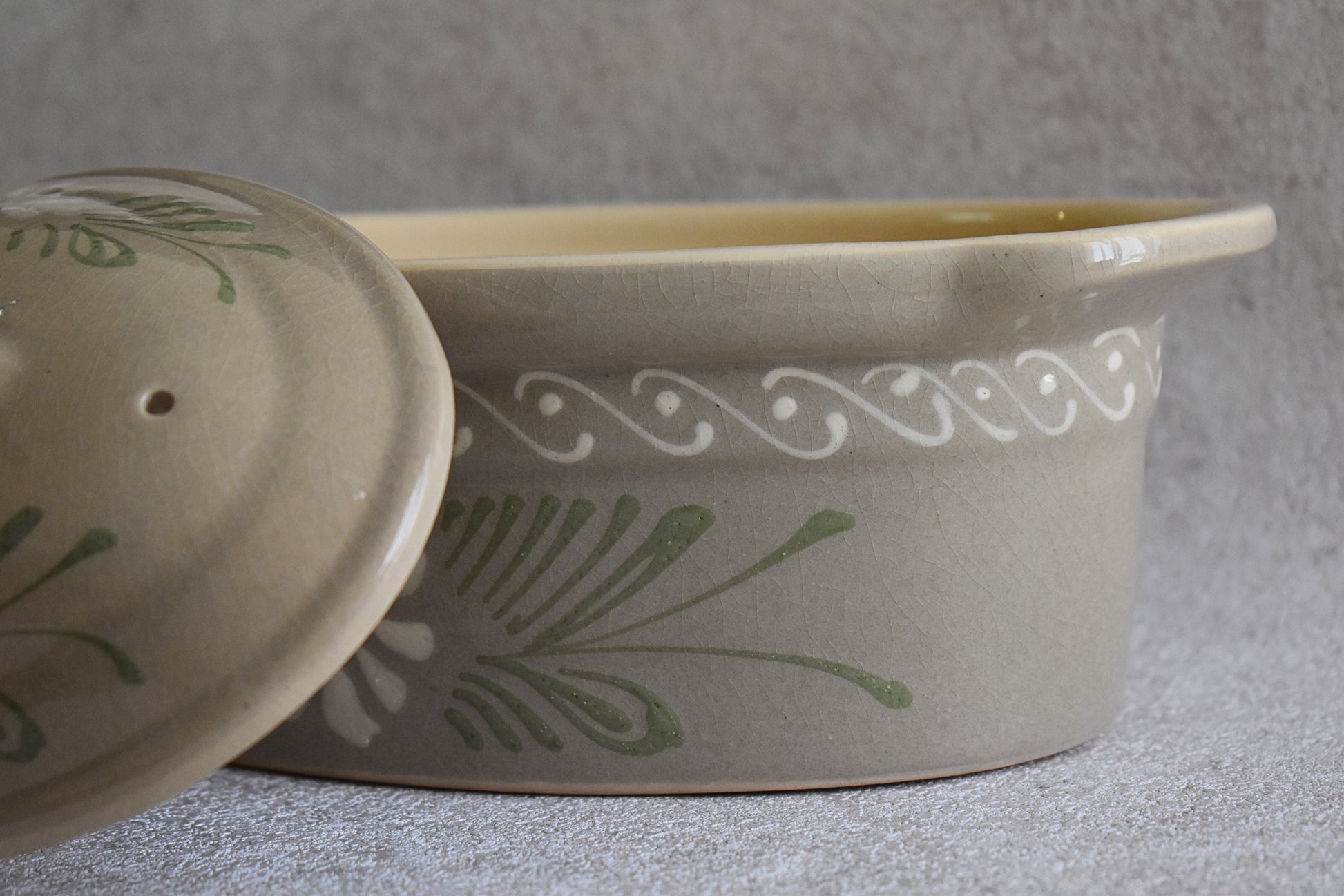French Covered Casserole Dish, Alsace 1970s–1980s