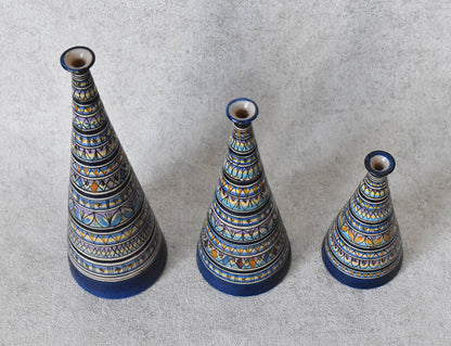 Maratea Ceramic Vase Set, Italy Mid-20th Century