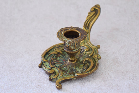 Antique French Bronze Candlestick Holder – Late 1800s