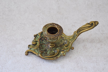 Antique French Bronze Candlestick Holder – Late 1800s