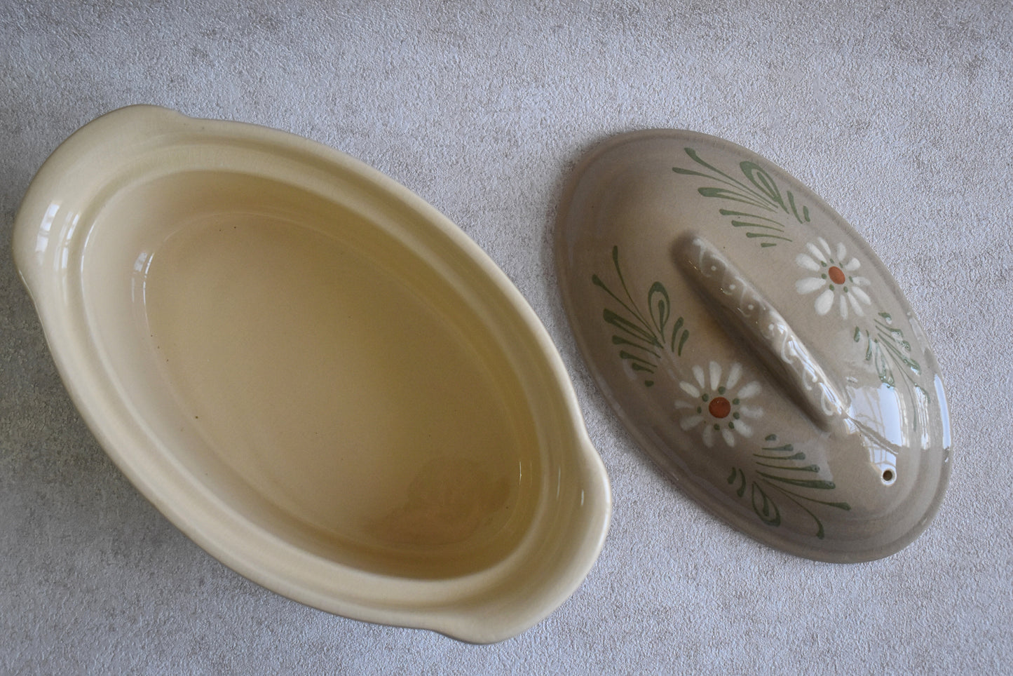 French Covered Casserole Dish, Alsace 1970s–1980s