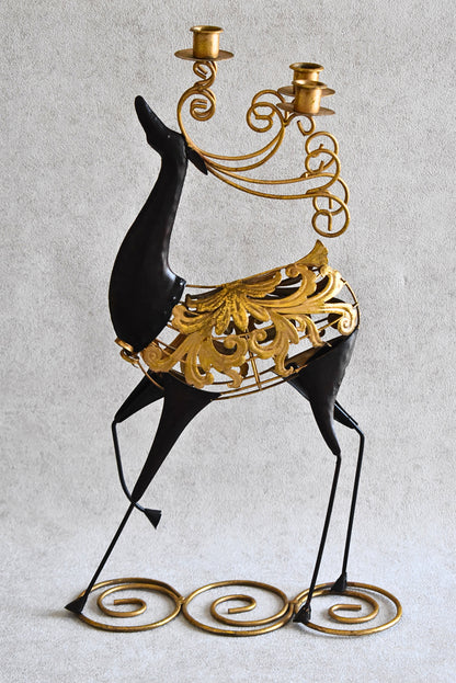 Pair of Decorative Metal Candle Holders