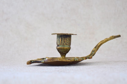 Antique French Bronze Candlestick Holder – Late 1800s