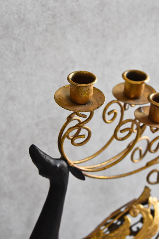 Pair of Decorative Metal Candle Holders