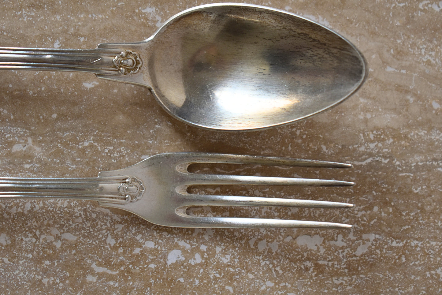 Antique French Solid Silver Flatware Set of 4