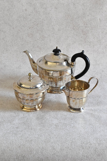 Vintage English Silver-Plated Tea Set, 1950s