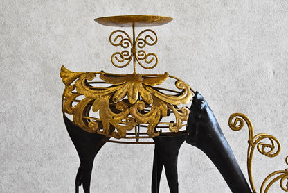 Pair of Decorative Metal Candle Holders