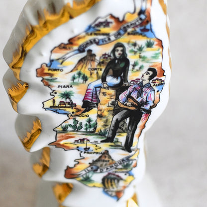 F.D. Corsica Porcelain Liqueur Bottle, France c. 1970s