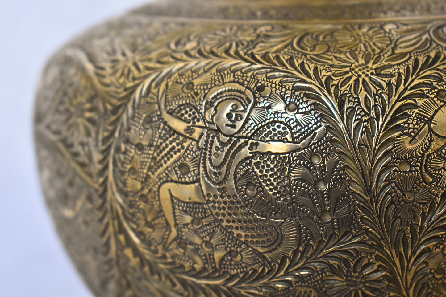 Engraved Brass Surahi – Deccan Region, Late 18th Century