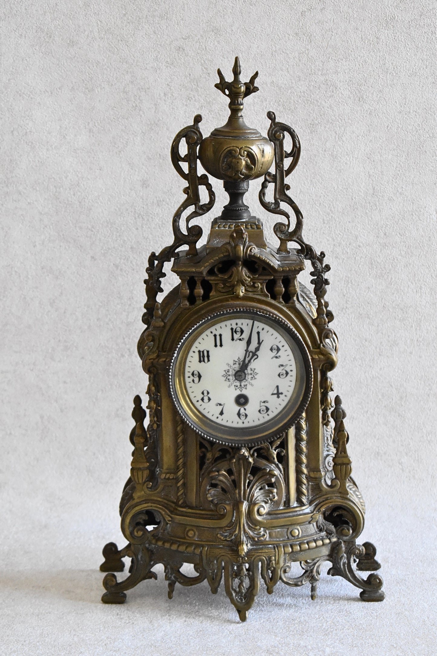 French Louis XV Style Gilt Bronze Mantel Clock by Japy Frères