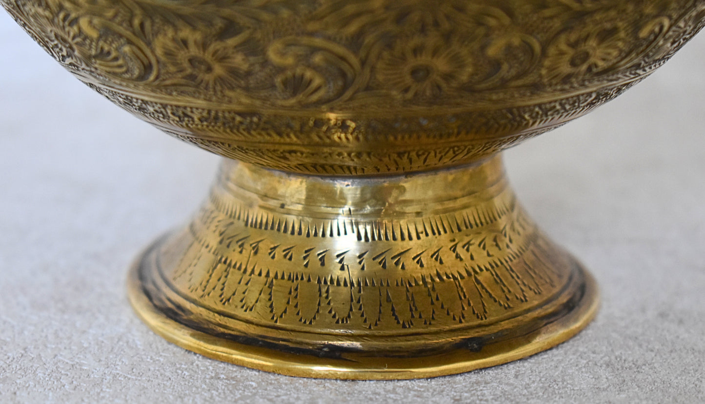 Engraved Brass Surahi – Deccan Region, Late 18th Century