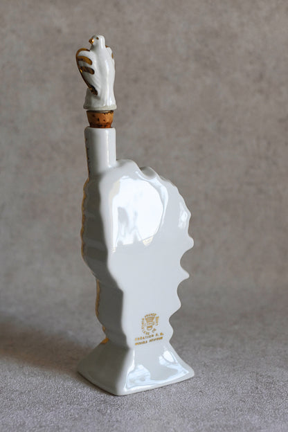F.D. Corsica Porcelain Liqueur Bottle, France c. 1970s