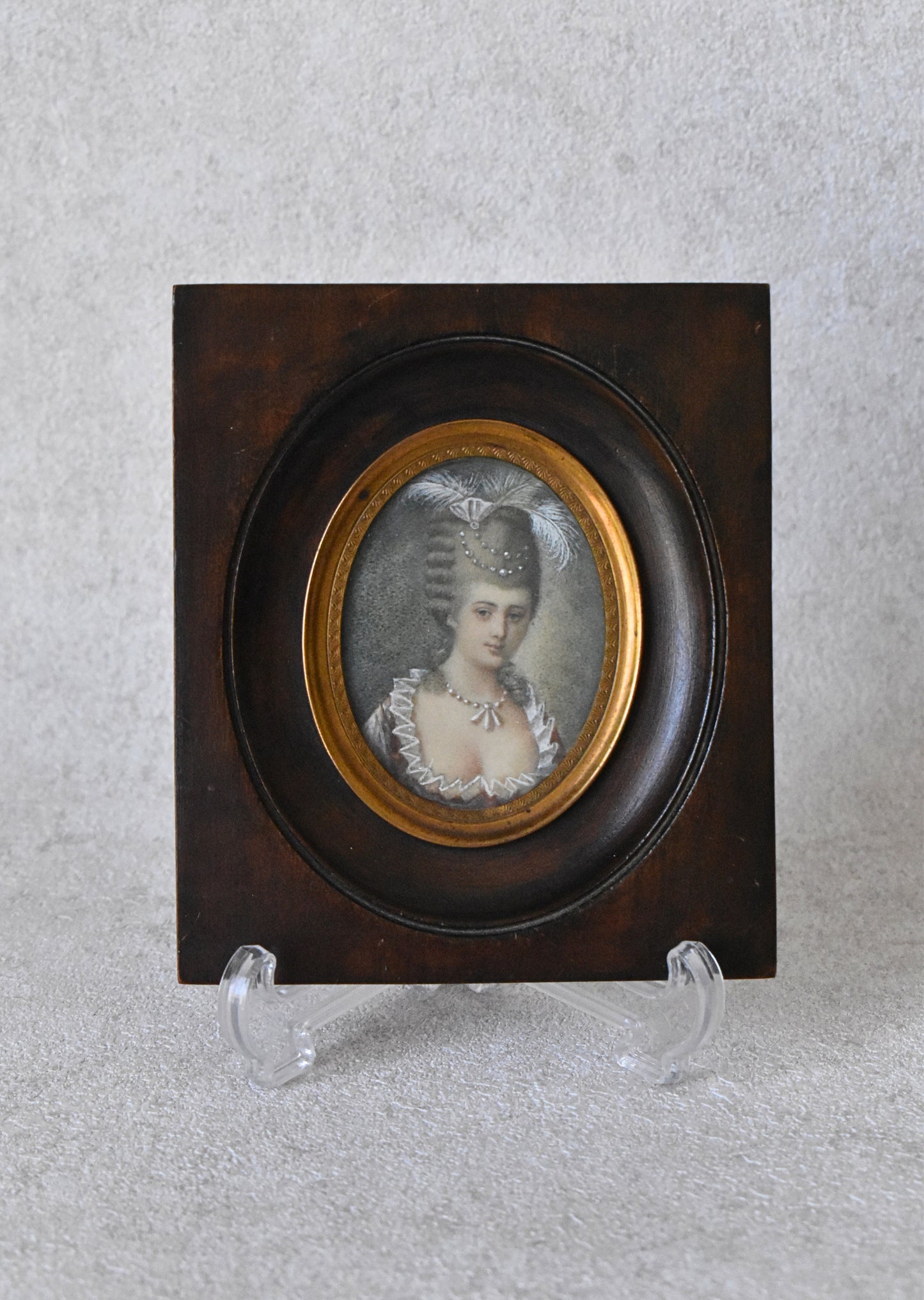 Pair of French Portrait Miniatures, 19th Century Revival