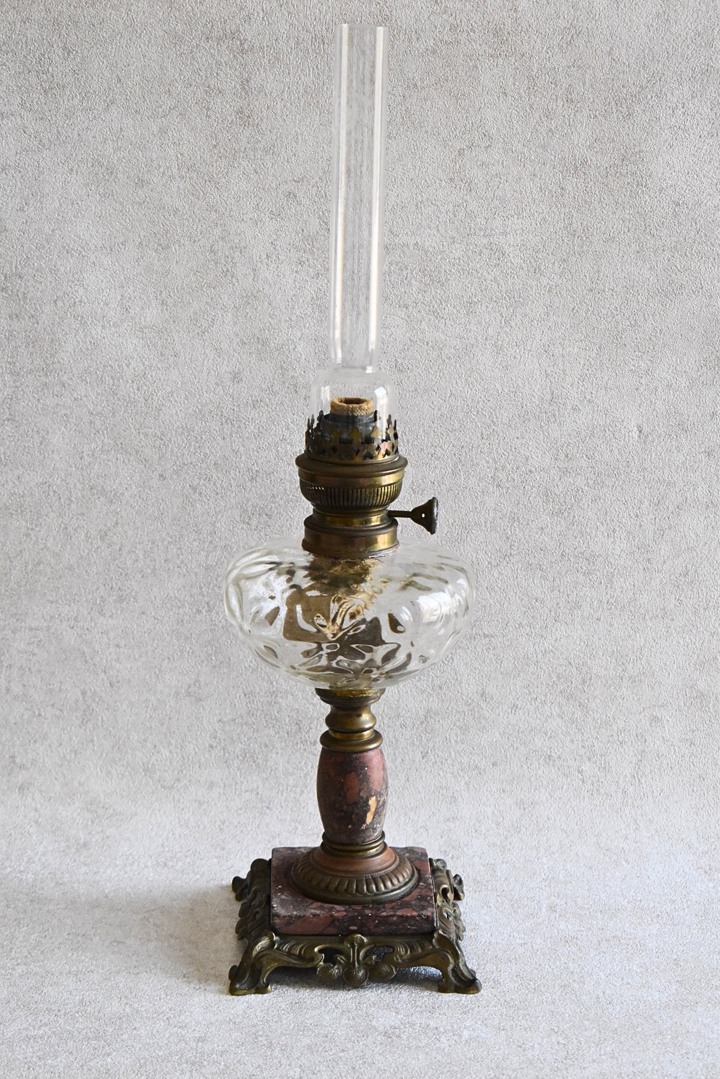 Antique French Matador Oil Lamp Early 20th Century