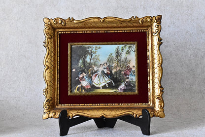 French Hand-Painted Porcelain Miniature Set of Four