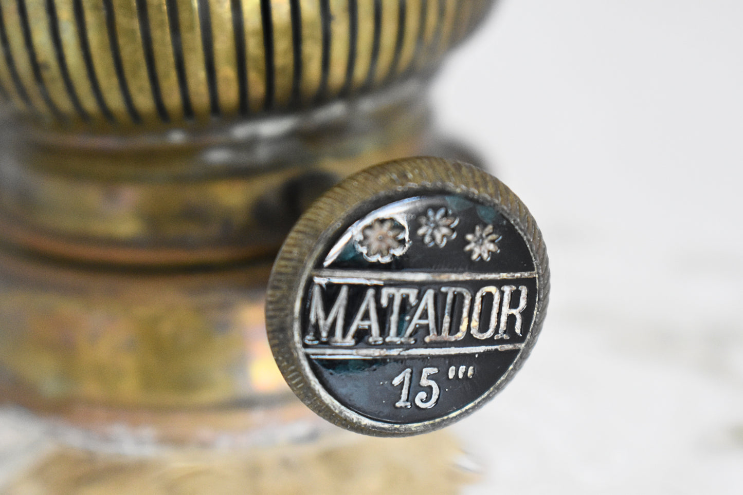 Antique French Matador Oil Lamp Early 20th Century